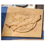 Custom engraved wood bird decor - bird on a limb