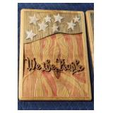 Custom engraved wood decor - We The People...1