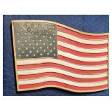 Custom engraved wood decor - American Flag