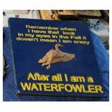 Custom engraved wood bird decor - waterfowler