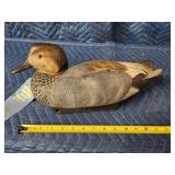 Tom Smigielski hand carved wooden duck decoy -