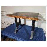 Custom-made decorative epoxy wooden end table