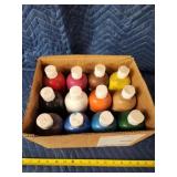 12 bottles slightly used acrylic paint