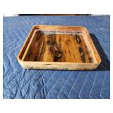 Custom-made wooden Decorative Dish , 8X9 X 1.75