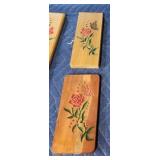 2 assorted custom engraved Red Rose Wood decor