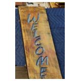 Custom engraved wooden welcome sign 4