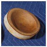 Custom made wooden shallow bowl - small birch