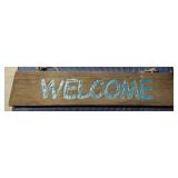 Custom engraved wooden welcome sign 3
