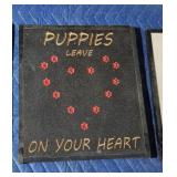 Custom engraved wood wall decor - Puppies...2