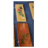 2 assorted custom engraved Red Rose Wood decor