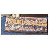 Custom engraved wooden welcome sign