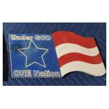 Custom-made wooden Americana sign 1