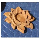 Small handcrafted wooden flower