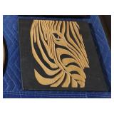 Custom-made wooden zebra placard 2
