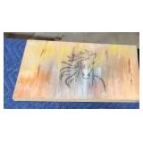 Custom-made wooden horse zebra wall art