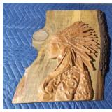 Custom-made Native American wooden decor large
