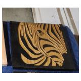 Custom-made wooden zebra placard 1