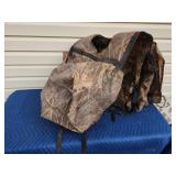 Camouflage duck hunter over the shoulder decoy