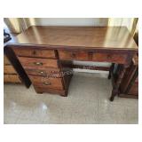 Vintage 4-drawer writing desk with contents, must