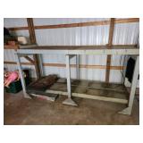 Custom built steel storage shelving unit,