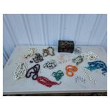 Assorted vintage costume jewelry