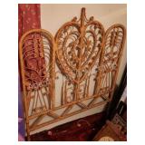 Vintage decorative woven single bed headboard
