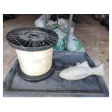 LARGE SPOOL FISHING LINE AND LEAD TROLLING WEIGHT