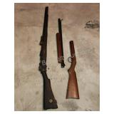 Two vintage incomplete firearms