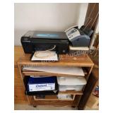 Modern fiberboard rolling printer cart with