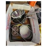 Assorted fry pans, baking pans, Stainless Steel