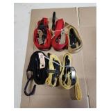 6 ASSORTED RATCHET AND TIE DOWN STRAPS