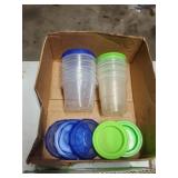 ASSORTED PLASTIC STORAGE CONTAINERS