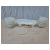 10 pcs vintage Fire King glassware