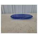Vintage cobalt blue glass 7.5 inch square plate