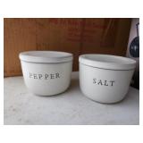 Decorative salt pepper crocks