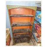 Vintage Everlasting wood book storage shelf,