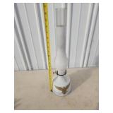 Antique vintage oil lamp, milk glass, Gold Eagle