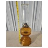 Antique vintage oil lamp, Amber