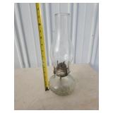 Antique vintage oil lamp, clear, hobnail