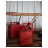 3 PLASTIC GAS CANS