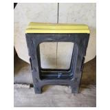 3 plastic folding sawhorses