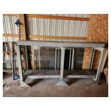 Custom built Steel storage shelving unit, 21 x 90