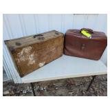 2 vintage luggage suitcases