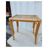 Vintage bamboo side table, 12 x 19 x 21