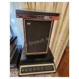 Vintage Zenith record player and two speakers