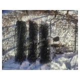 BLACK PLASTIC COATED CHAIN LINK FENCE AND GATE