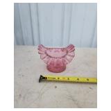 Vintage pink depression wavy Edge dish