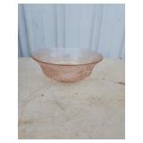 Vintage pink depression glass 8 inch Bowl