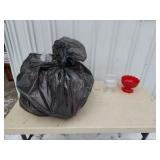 Bag of decorative plastic dishware, ideal for