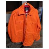 VINTAGE WOOLRICH MENS ORANGE ZIPPERED HUNTING